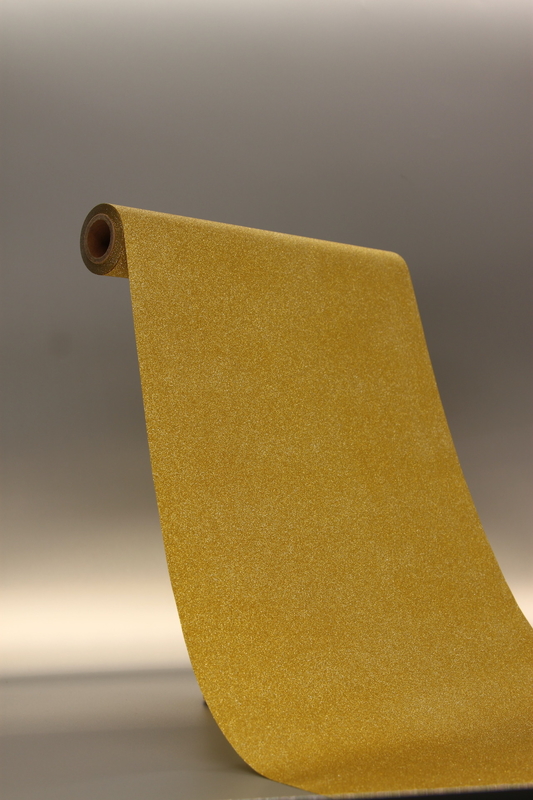 Film di laminazione adesivo Glitter 100% EVA dalla Corea, estrussione multipla, luccicante con luce dorata come la sabbia.