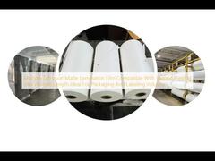 Film di laminazione opaca a estrusione multipla compatibile con vari inchiostri di stampa Lunghezza variabile Ideale per l'industria dell'imballaggio e dell'etichettatura